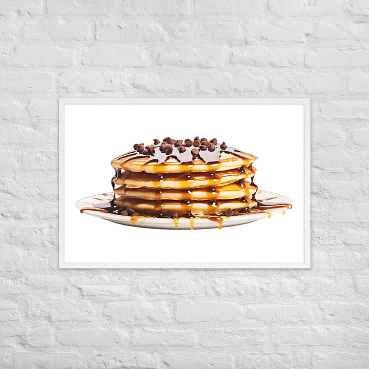 Chocolate Chip Pancakes Framed poster 🤤 from Yumify.AI