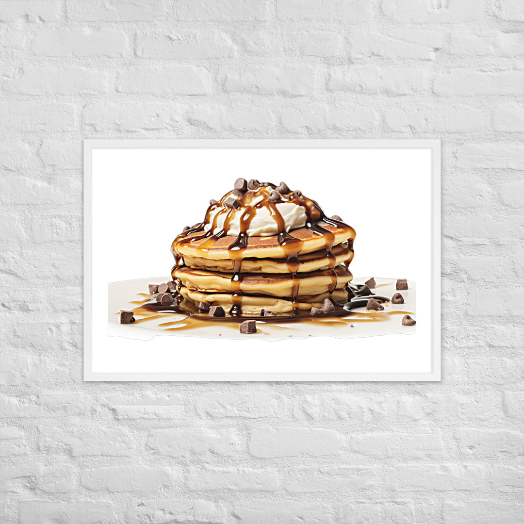 Chocolate Chip Pancakes Framed poster 🤤 from Yumify.AI