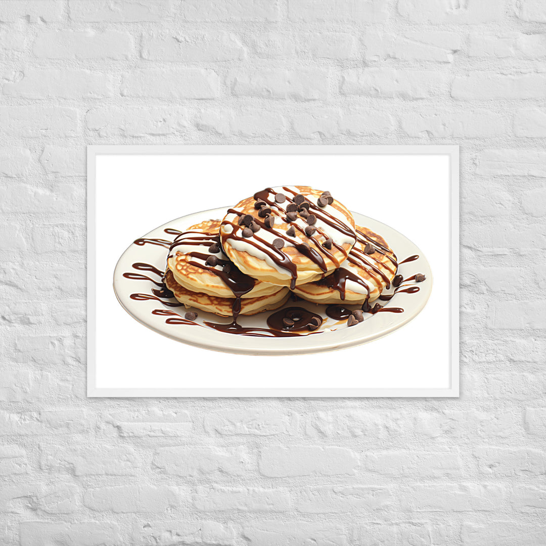 Chocolate Chip Pancakes Framed poster 🤤 from Yumify.AI