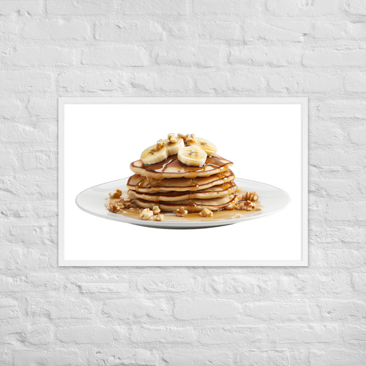 Banana Walnut Pancakes Framed poster 🤤 from Yumify.AI