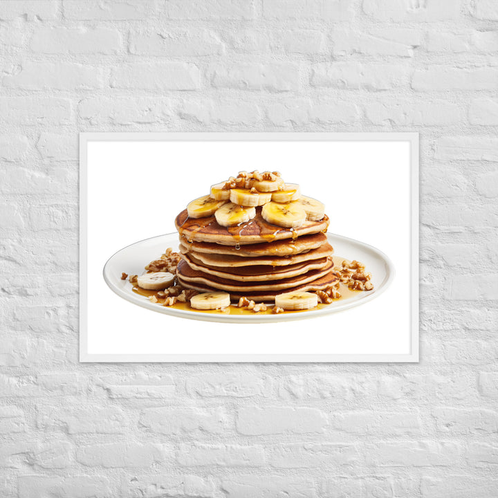 Banana Walnut Pancakes Framed poster 🤤 from Yumify.AI