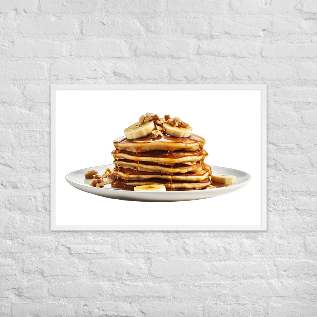 Banana Walnut Pancakes Framed poster 🤤 from Yumify.AI