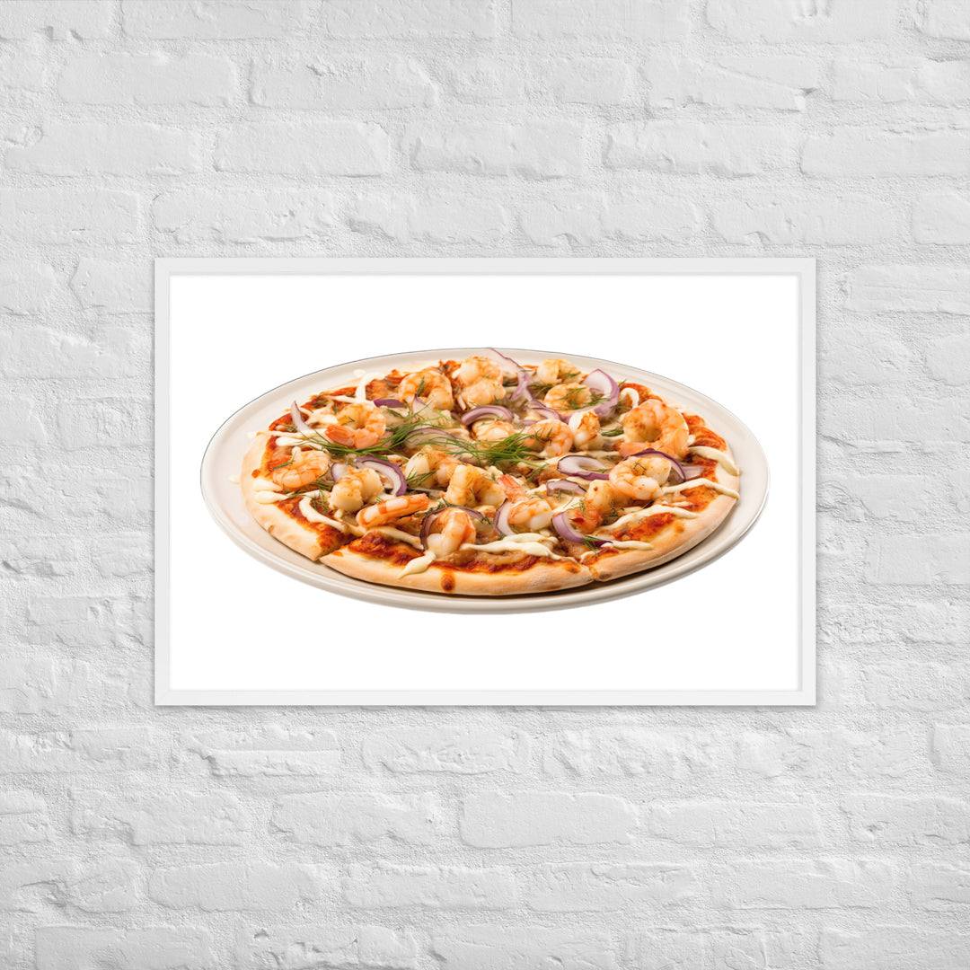 Seafood Supreme Pizza Framed poster 🤤 from Yumify.AI