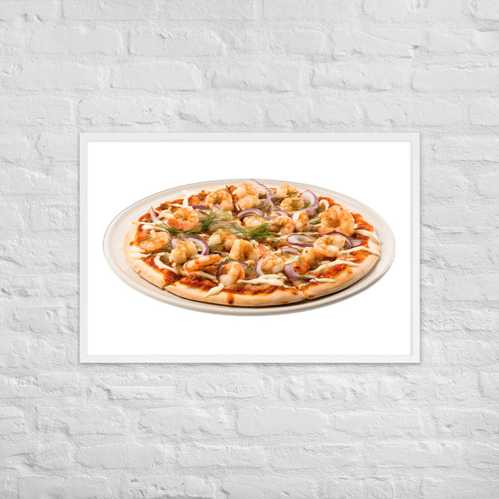 Seafood Supreme Pizza Framed poster 🤤 from Yumify.AI