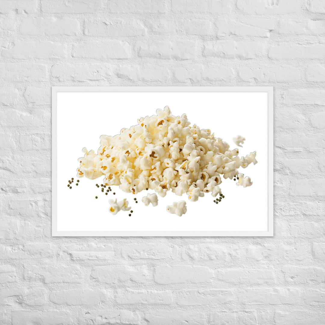 Sea Salt and Olive Oil Popcorn Framed poster 🤤 from Yumify.AI