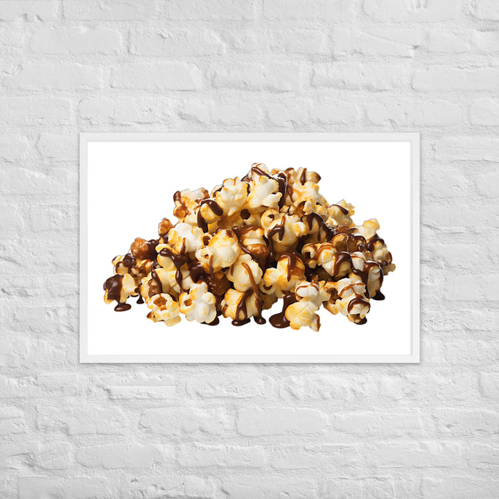 Chocolate Drizzle Popcorn Framed poster 🤤 from Yumify.AI