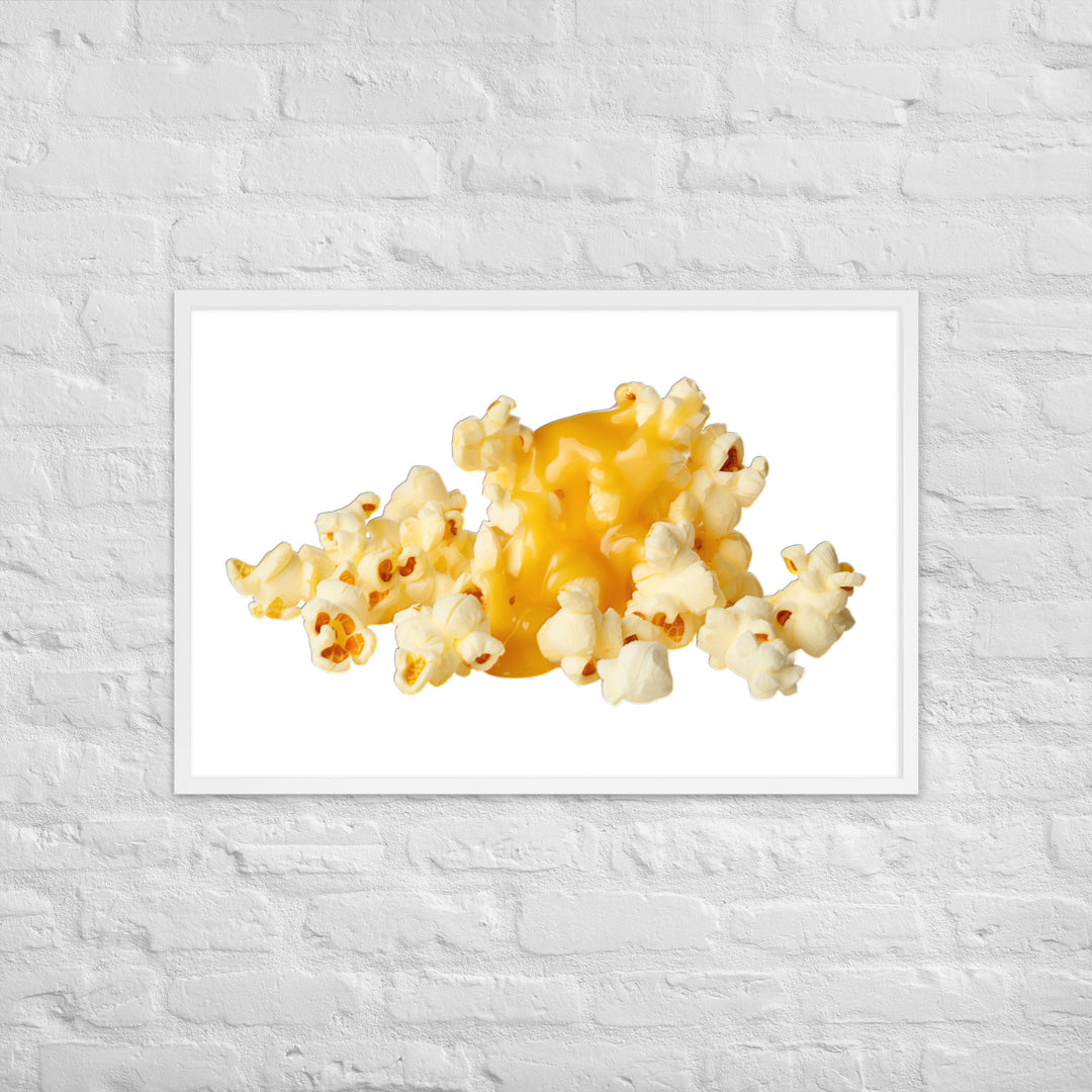 Butter Drizzled Popcorn Framed poster 🤤 from Yumify.AI