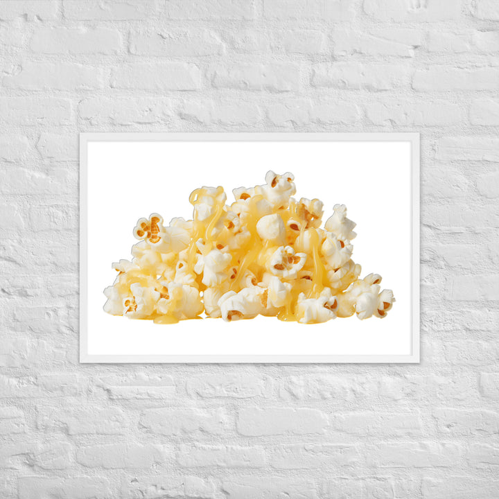 Butter Drizzled Popcorn Framed poster 🤤 from Yumify.AI