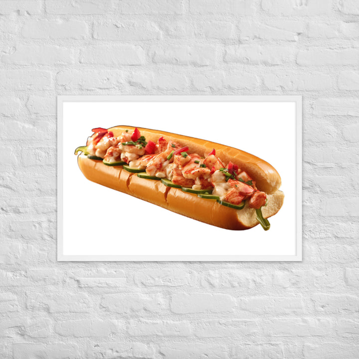 Spicy Lobster Roll Framed poster 🤤 from Yumify.AI