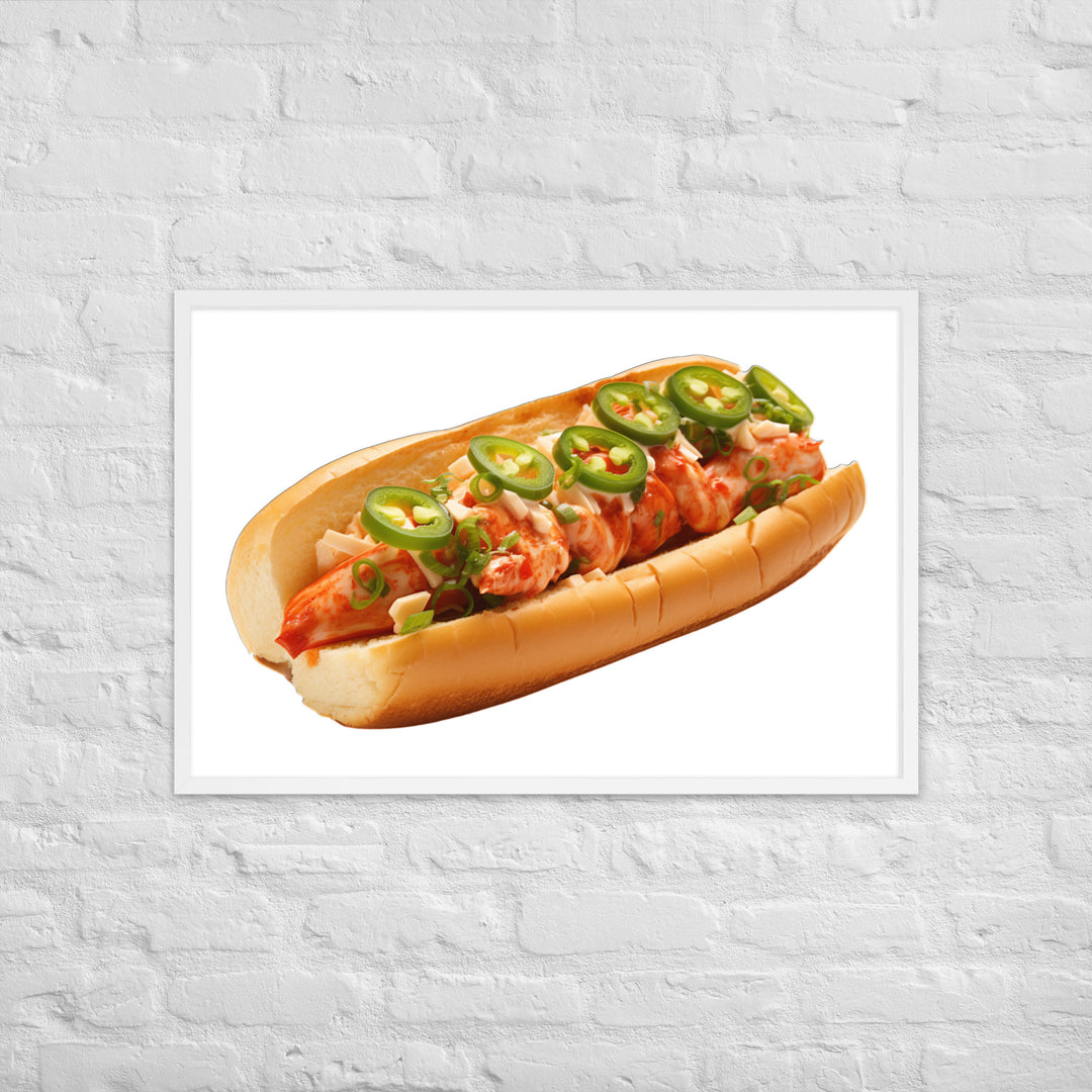 Spicy Lobster Roll Framed poster 🤤 from Yumify.AI