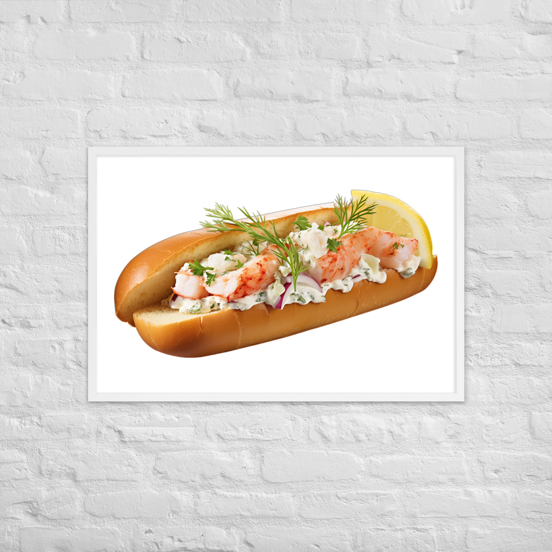 Lemon Zest Lobster Roll Framed poster 🤤 from Yumify.AI