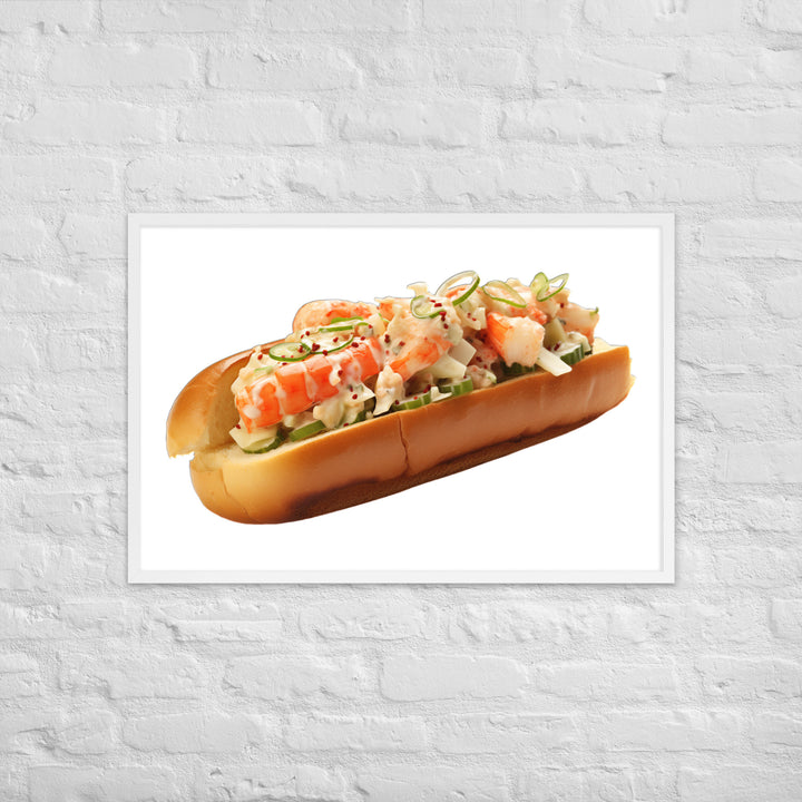 Classic Lobster Roll Framed poster 🤤 from Yumify.AI