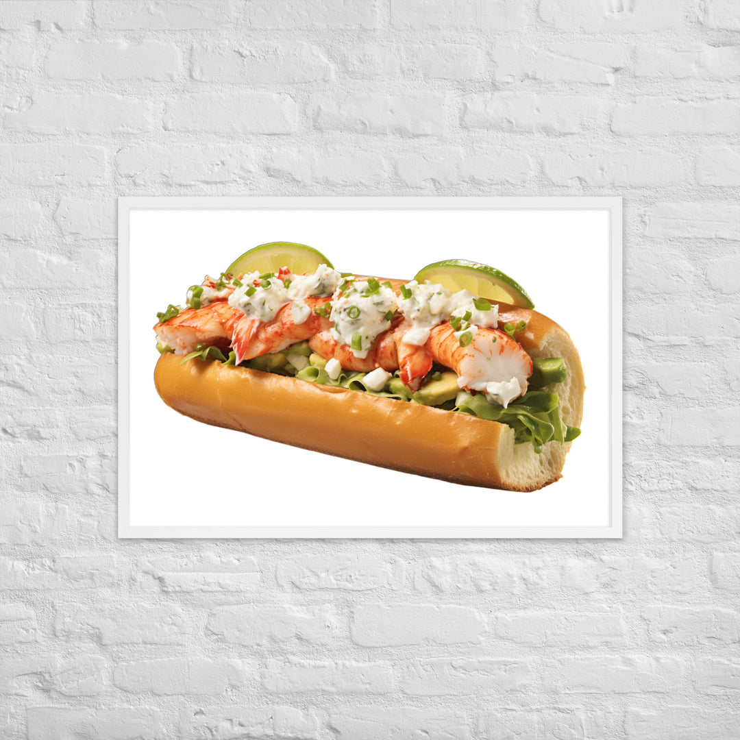 Avocado Lobster Roll Framed poster 🤤 from Yumify.AI