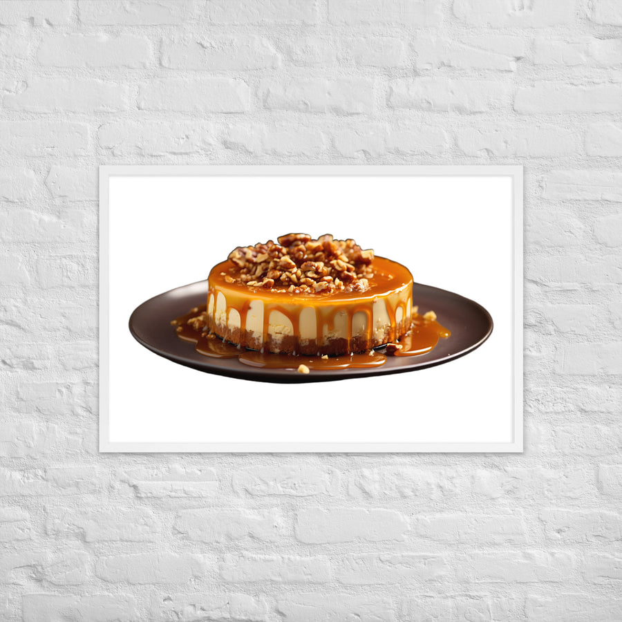 Salted Caramel Cheesecake Framed poster 🤤 from Yumify.AI