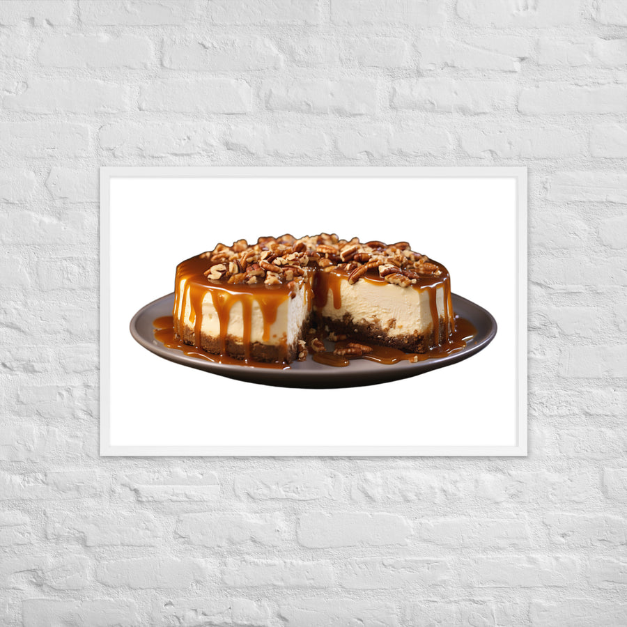 Salted Caramel Cheesecake Framed poster 🤤 from Yumify.AI