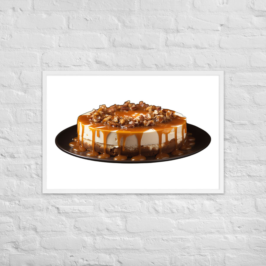 Salted Caramel Cheesecake Framed poster 🤤 from Yumify.AI