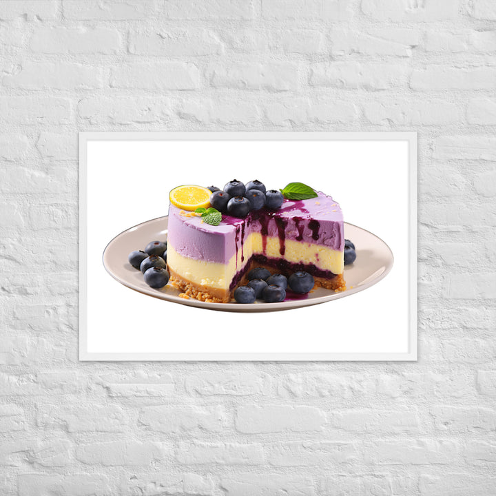 Lemon Blueberry Cheesecake Framed poster 🤤 from Yumify.AI