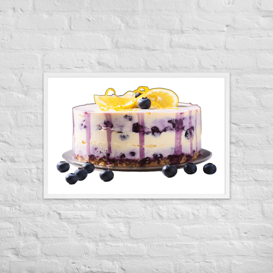 Lemon Blueberry Cheesecake Framed poster 🤤 from Yumify.AI