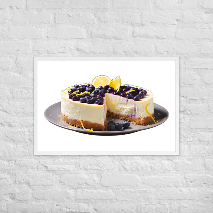 Lemon Blueberry Cheesecake Framed poster 🤤 from Yumify.AI