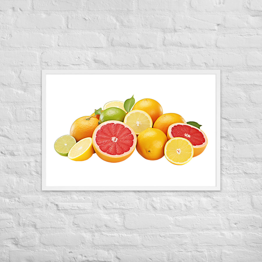 Tangy Citrus Medle Framed poster 🤤 from Yumify.AI