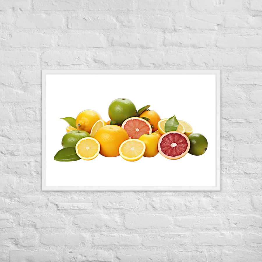 Tangy Citrus Medle Framed poster 🤤 from Yumify.AI