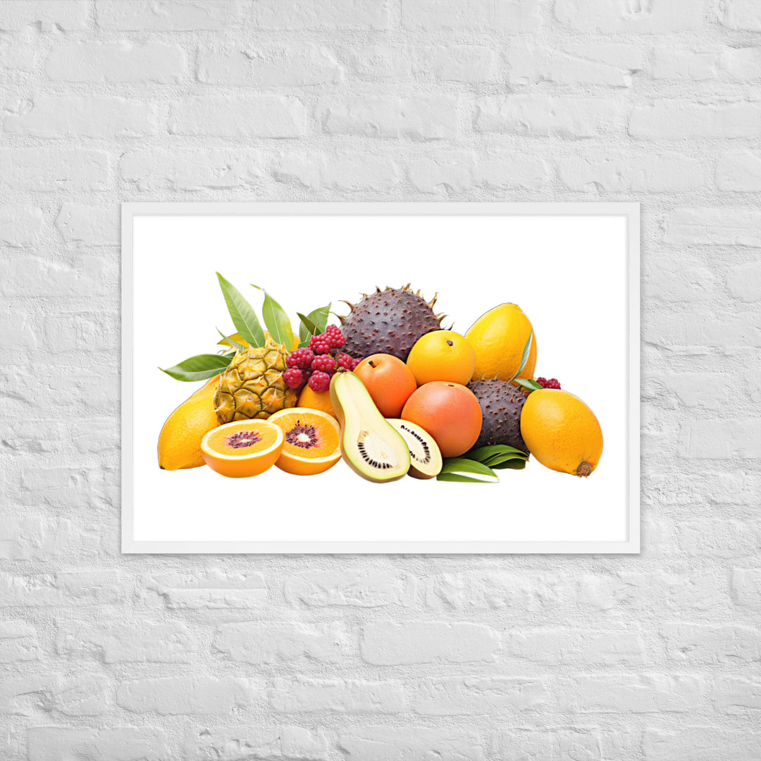 Exotic Tropical Fruits Framed poster 🤤 from Yumify.AI