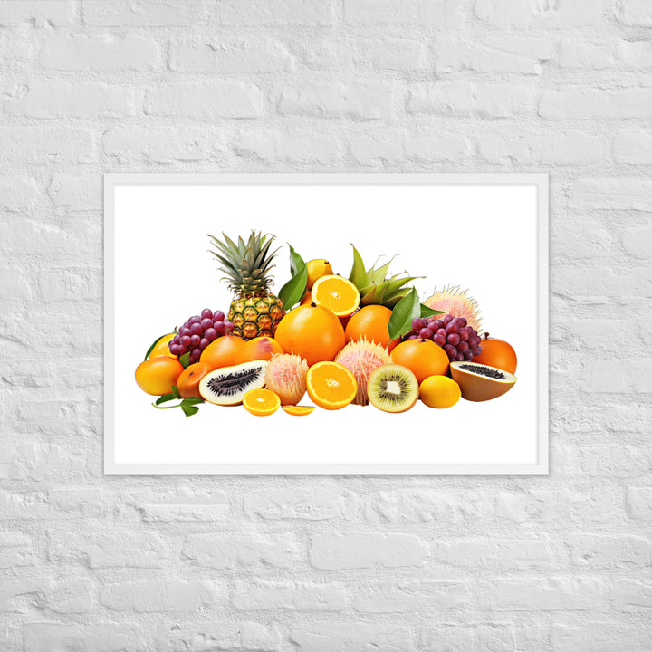 Exotic Tropical Fruits Framed poster 🤤 from Yumify.AI