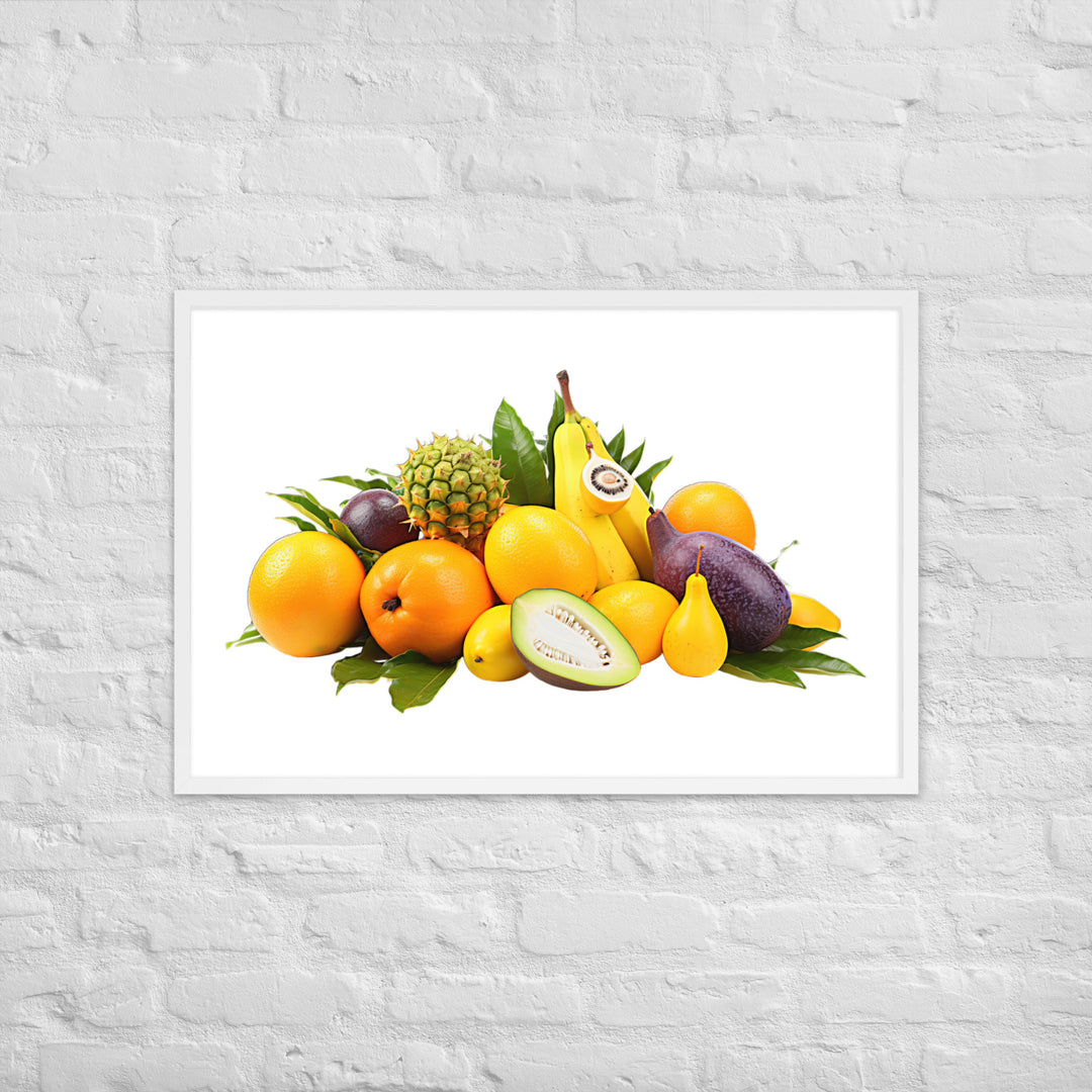 Exotic Tropical Fruits Framed poster 🤤 from Yumify.AI